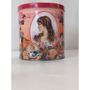Vintage Bakers Estate Shortbread Cookies Tin Can Container